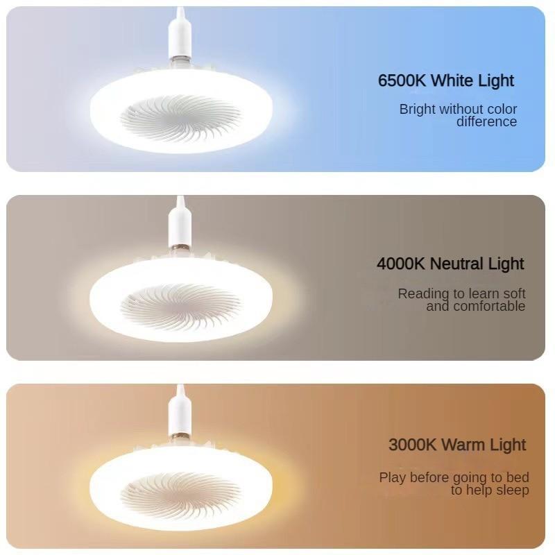 30W High Brightness Energy-saving Light Fan Household Remote Control LED Ceiling Fan Light Kitchen E27 Screw Mouth Ceiling Fan Lamp