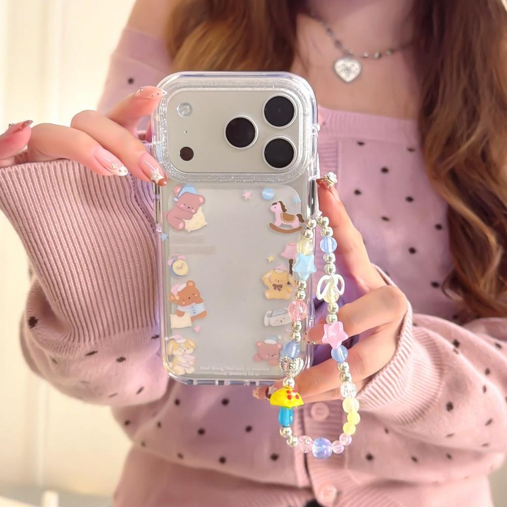 Pajama Bear Doll for iPhone16promax Apple 17 Pro Mobile Phone Case 15 Protective Case 13/14 Women