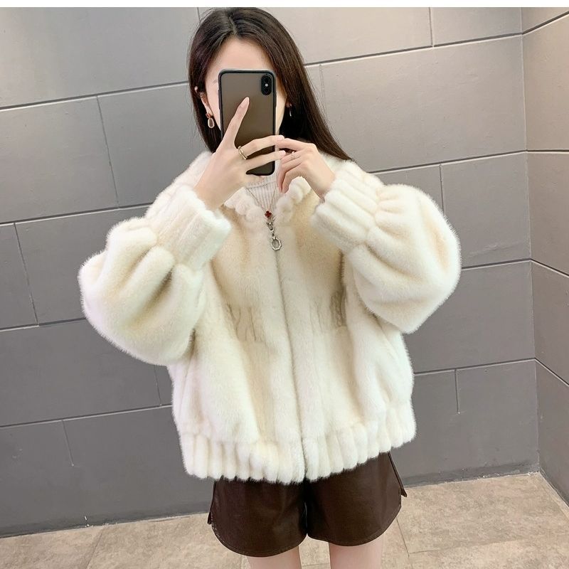 

WTEMPO Женская куртка с капюшоном из искусственного меха, кардиган на молнии, зимнее пушистое пальто с капюшоном из искусственного меха, теплая пушистая верхняя одежда L абрикосовый