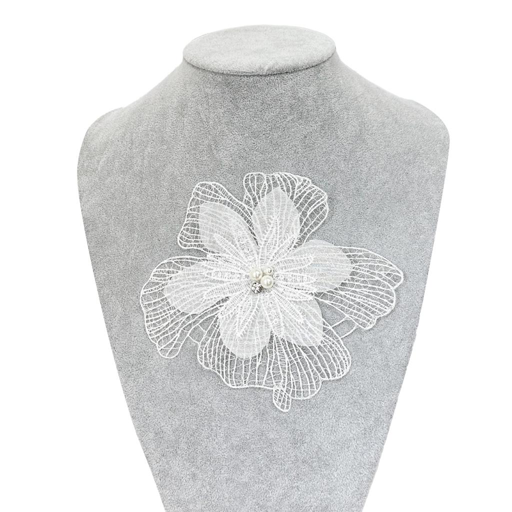 Lolita Three-Dimensional Flower Bead Lace Cloth Sticker Headgear Women'S Clothing Children'S Clothing Wedding Accessories Decoration