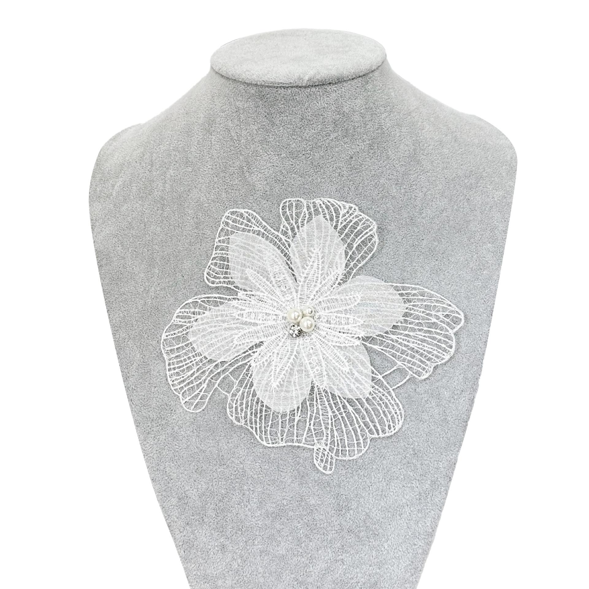 

Лолита Трехмерный Цветок Бисер Кружево Тканевая Наклейка Головной Убор Женская Одежда Детская Одежда Свадебные Аксессуары Украшение XD44 white flower