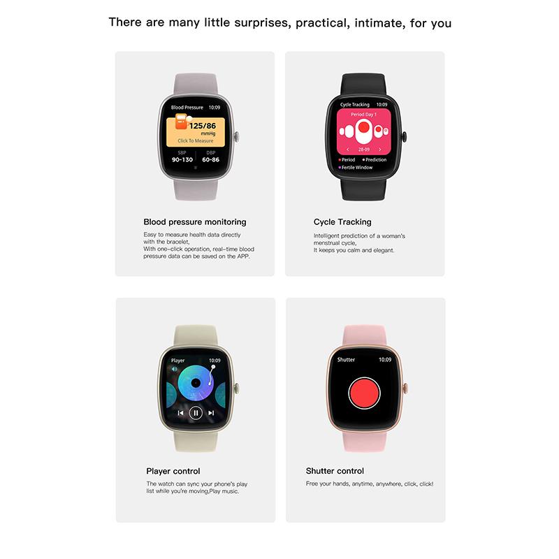 New VS10 Smartwatch Man Woman AI Voice Assistant Bluetooth Call Flashlight Compatible With Android IOS Smartwatch