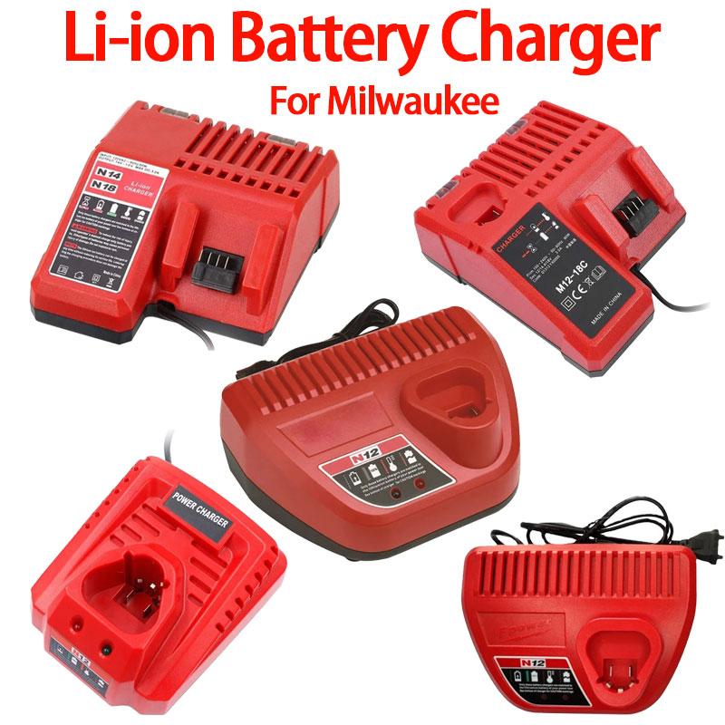 Battery Charger For Milwaukee 12 V 14.4V 18V 48-11-1852 48-11-1820 48-11-1840 48-59-1813 M&18 M&14 M&12 Lithium Battery