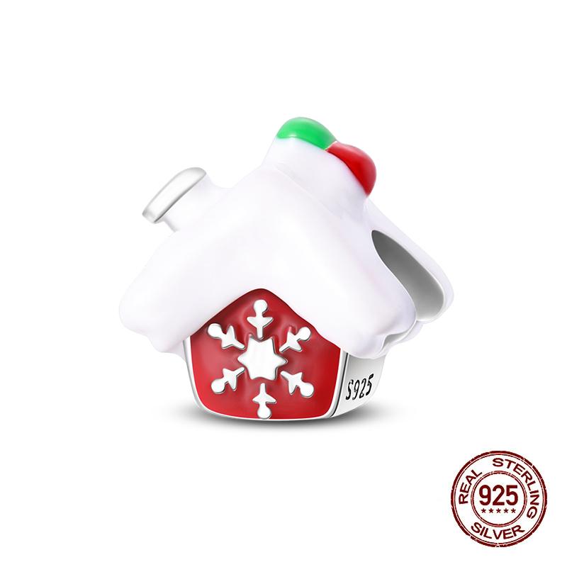 New Copper Snowman Elk Santa Christmas Charms Bead Fit Pandachoriginal Bracelets Diy Jewelry Holiday Gift