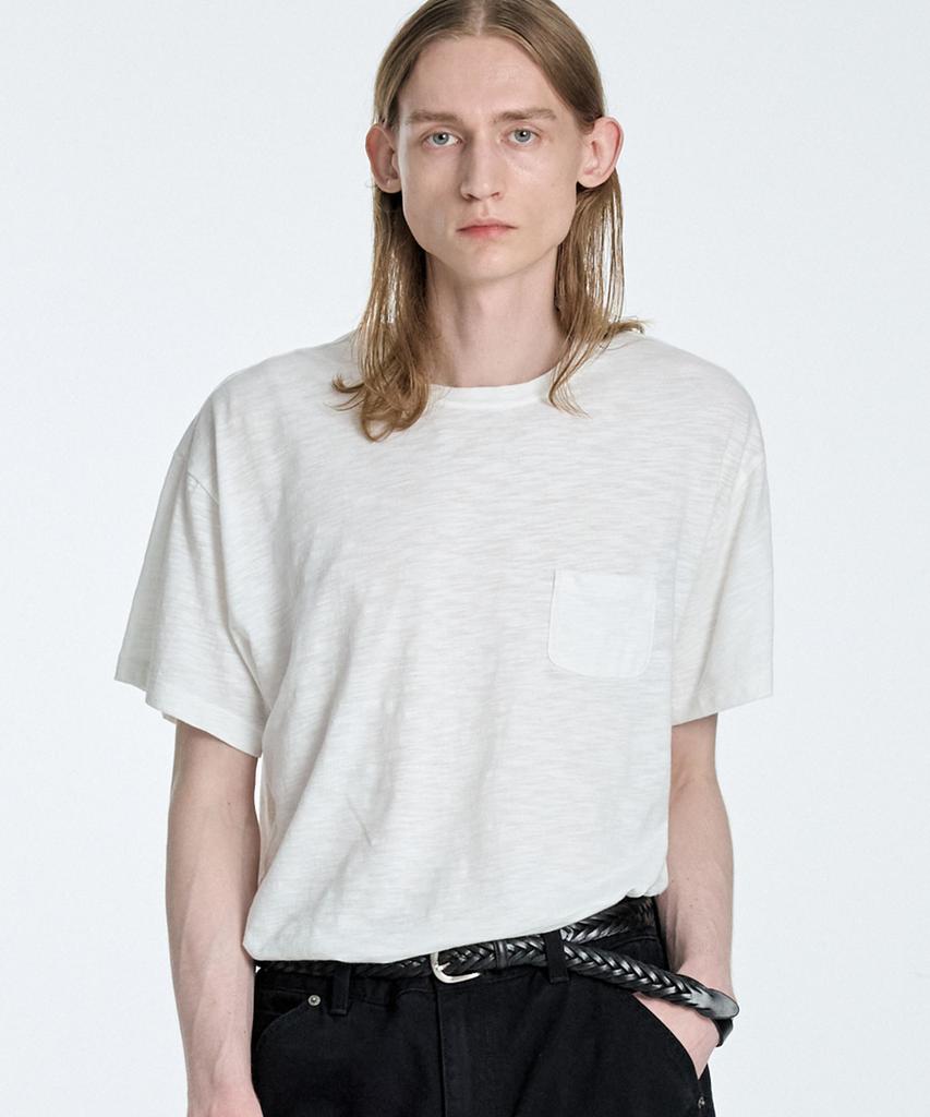 IL CORSO Textured Slub Short Sleeve T-Shirt White