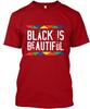 Black Is Beautiful White Letters Ful T-Shirt Made In the USA Size S To 5XL