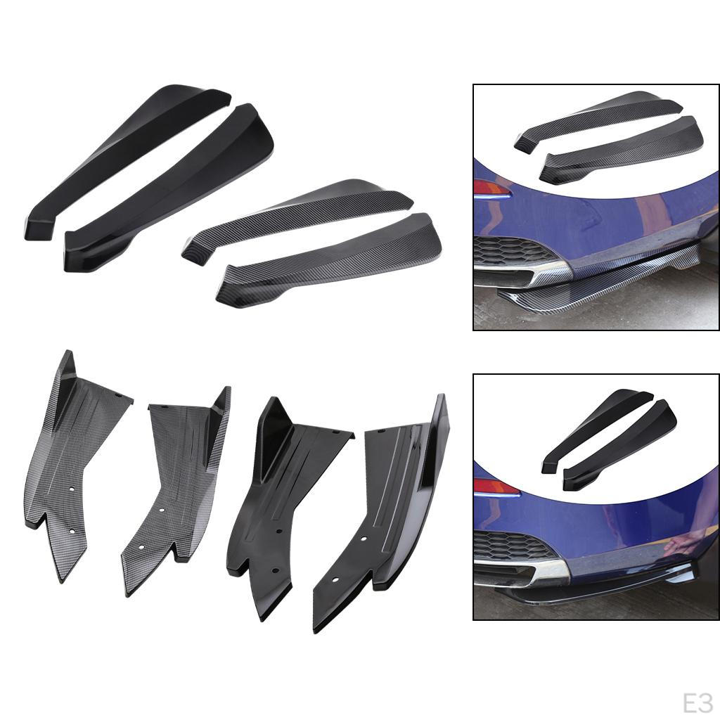 2 Packs ,Vehicle Rear Lip Diffuser Splitter, Wrap Angle Splitters Scratch Anti-Scratch Surround,