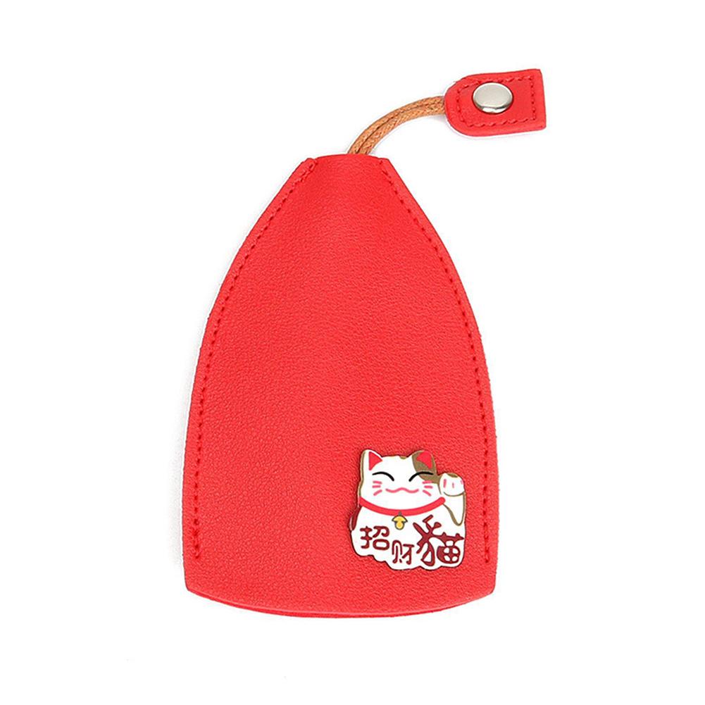 Cute Cartoon Leather Key Sleeve with Large Capacity for Car Keys