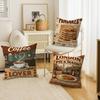 Coffee Shop City Bakery Illustration pillow cover sofa cushion cover home room decoration children gift