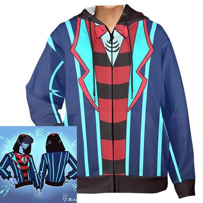 VOX Cosplay Hoodies Helluva Boss Anime Print Sweatshirts Winter Children's Clothing Zip-up Hoodies Boys Girls 3DPrint Zipper
