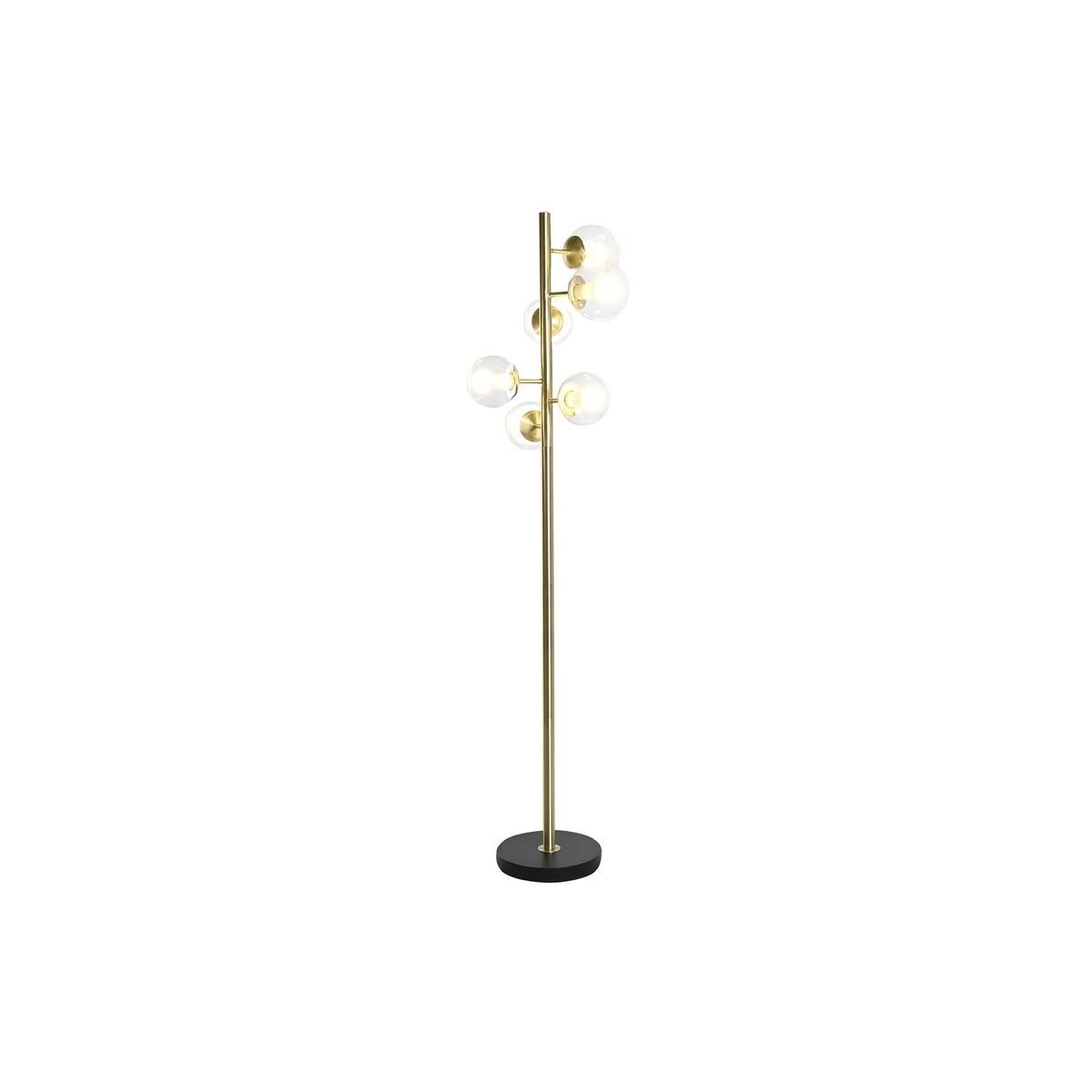 

DKD Home Decor Торшер 42 x 42 x 170 см Стекло Черное Золото Металл 220 В 50 Вт