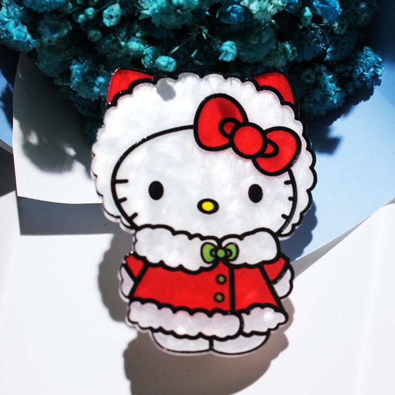 

Рождественские цветочные клипсы и броши Crocs - Акрил с кошкой и рябью на воде