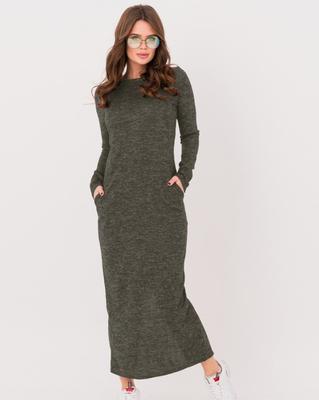 Long Khaki Angora Dress ISSA PLUS