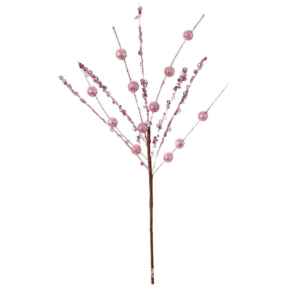 Glitter Coated Christmas Tree Picks Gold Red Pink Floral Branches  Holiday Party