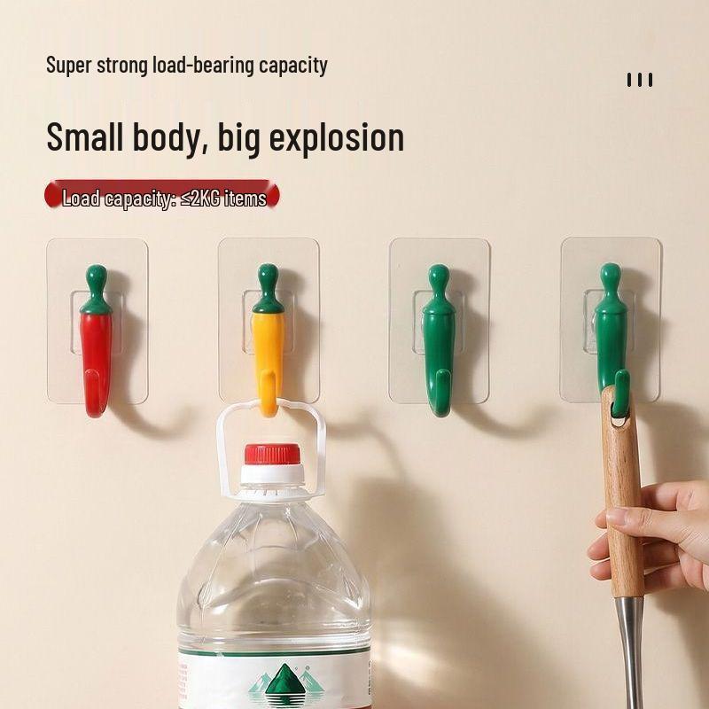 Chili Hook Strong Adhesive Wall-Mounted Key & Clothes Hook