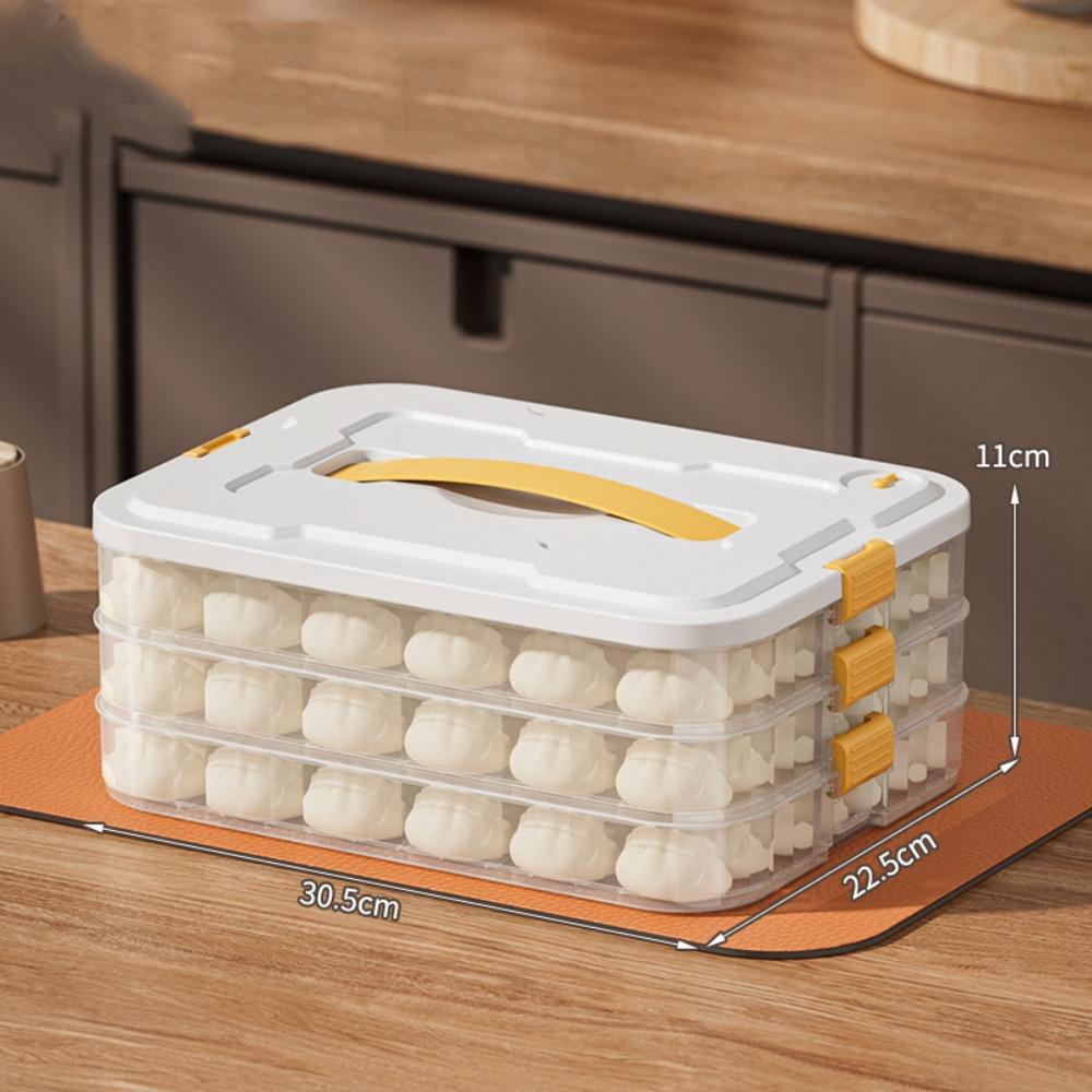 Multi-Layer Dumpling Storage Box Fresh Keeping 1/2/3/4/ Layers Freezer Box Large Capacity Sealed Food Storage Container