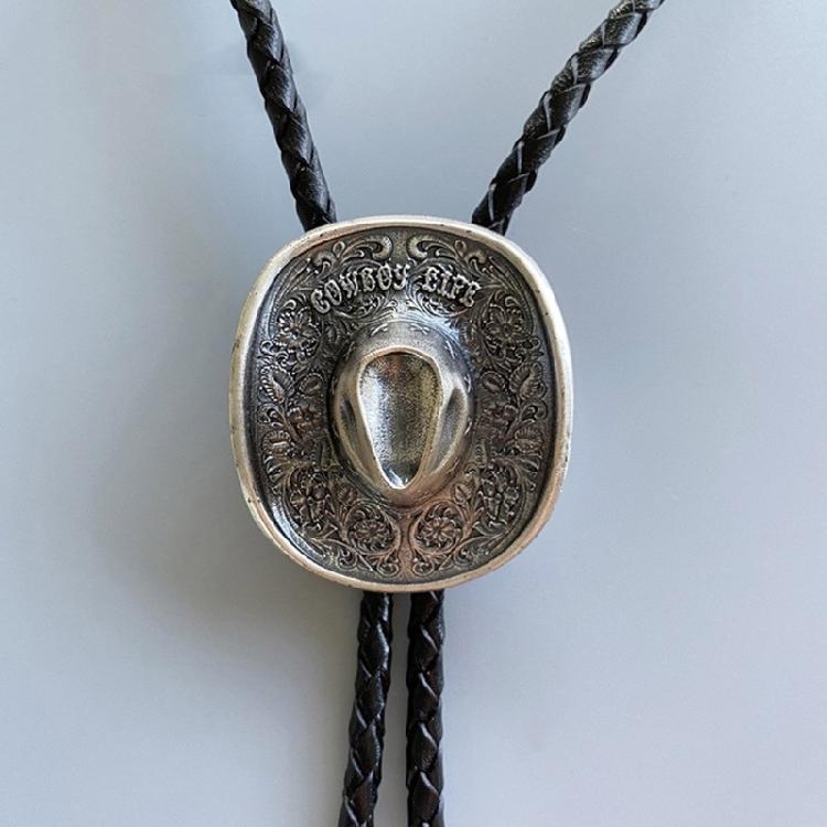Men Personality Neck Tie Original Styles Western Bolo Ties Leather Pendant Tie for Men's Fashion