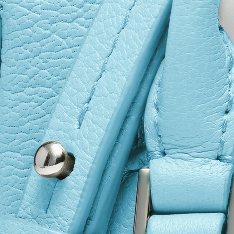 Maison Margiela 5AC Adjustable Chain Strap Zipper Closure Goat Leather Shoulder Bag Women Shoulder Bag Sky-Blue SB1WG0022P5348T6197