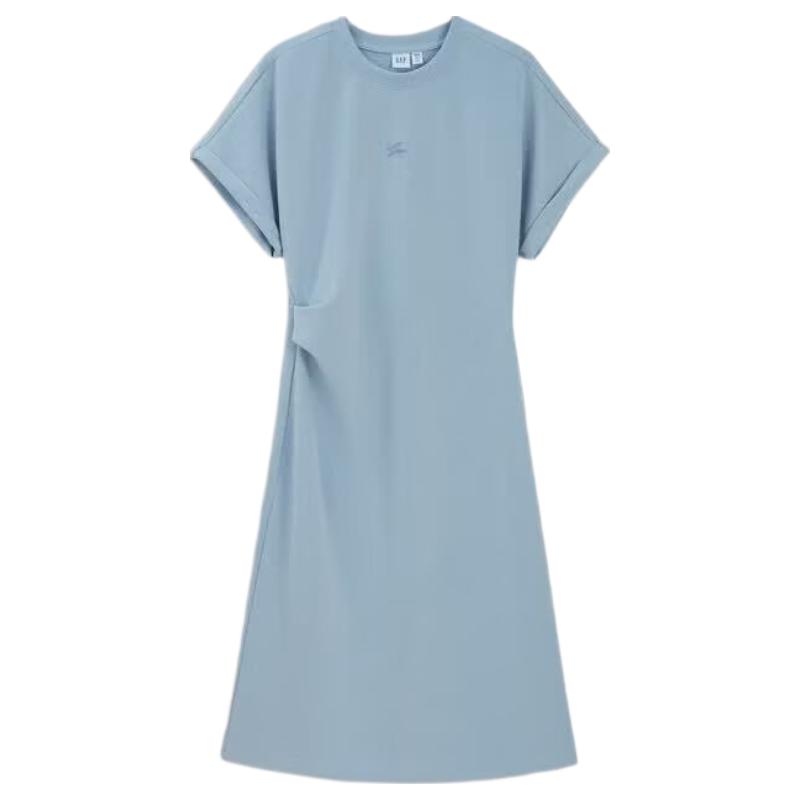 GAP Women's Modal Blend Logo Slim Fit Short Sleeve Dress