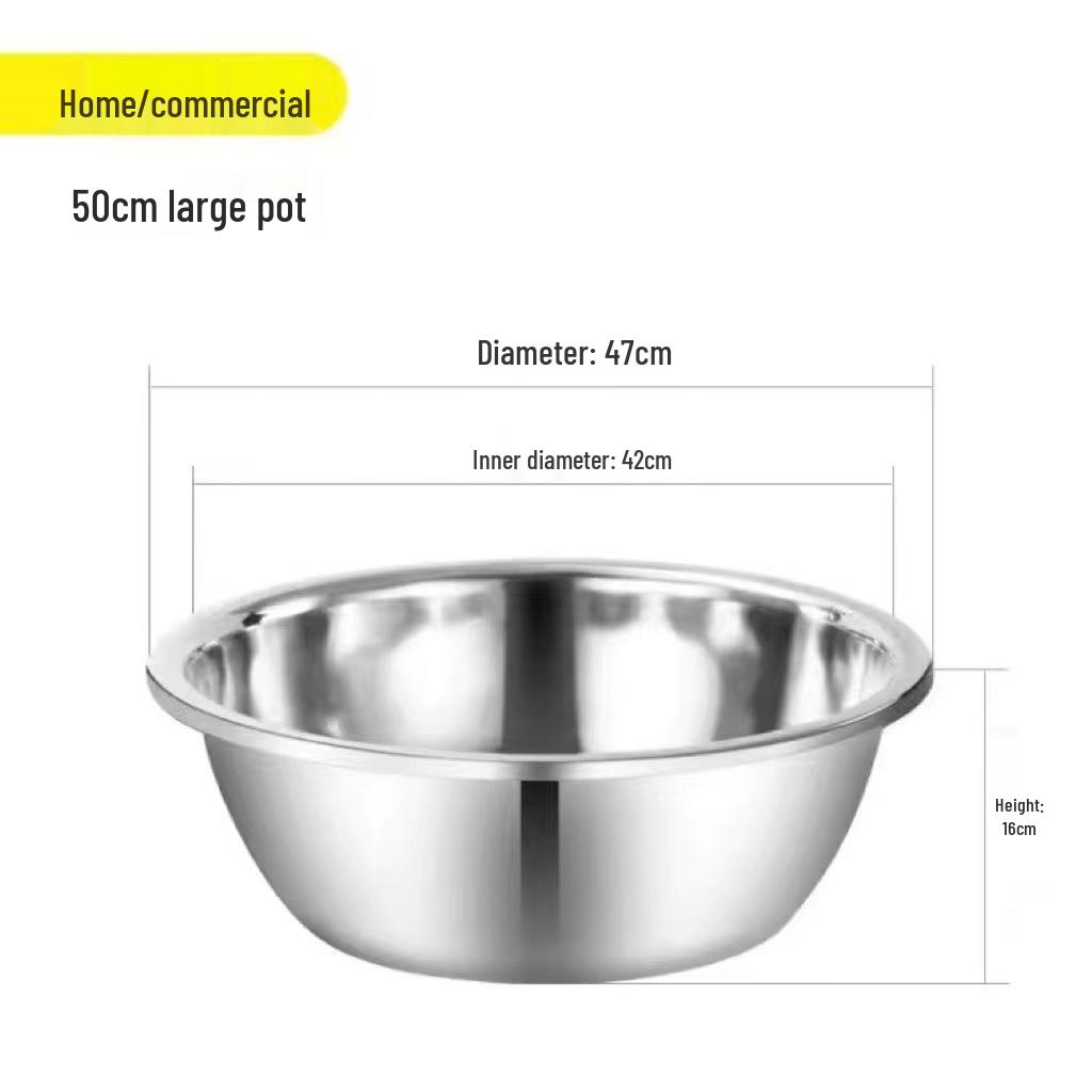 Chiuvetă din oțel inoxidabil 304 pentru uz alimentar: 100cm/90cm Vas pentru frământat aluat, bătut ouă și baie