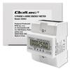 Qoltec Dreiphasen-bidirektionales elektronisches Messgerät | Energiezähler für Hutschiene | 400V | 100A | LCD | 4P