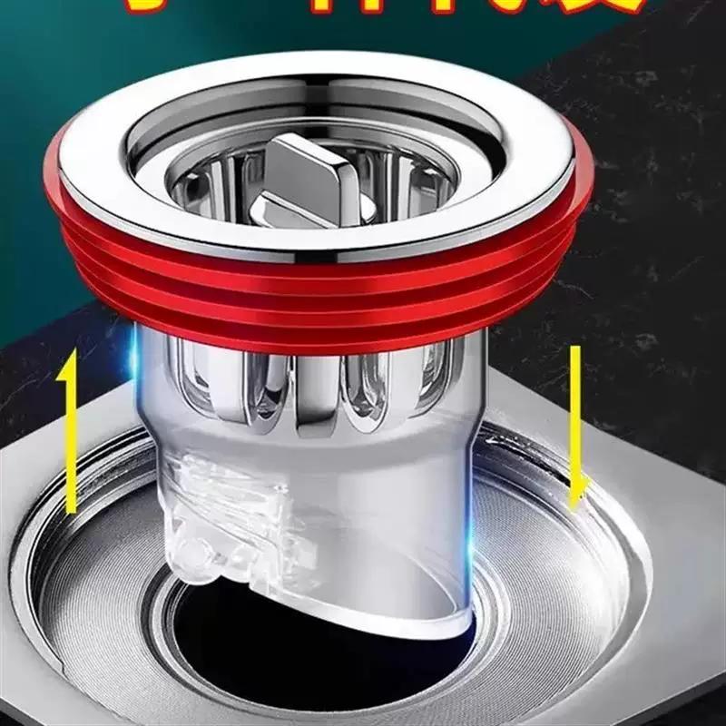 Anti-Mosquito and Anti-Odor Floor Drain Inner Core, Universal Toilet Automatic Opening and Closing Sewer Anti-Odor Seal Cover