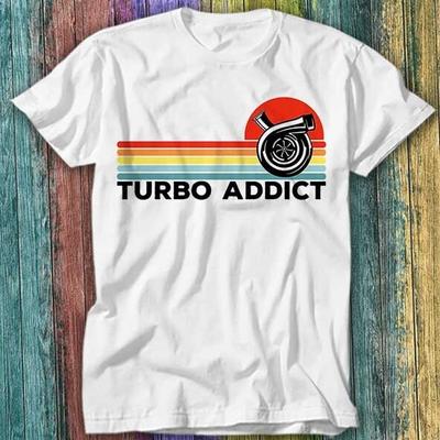 Camiseta Turbo Addict JDM GTR Carro de Corrida Top Tee 438