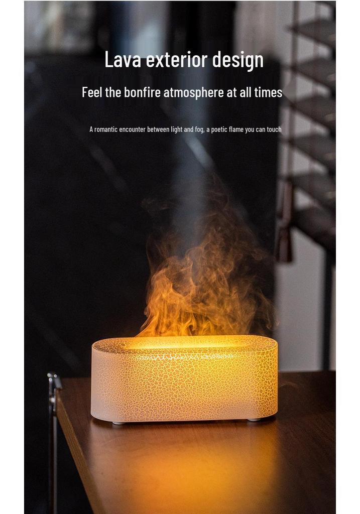 2025 Colorful Flame Aroma Diffuser USB Desktop Light & Humidifier