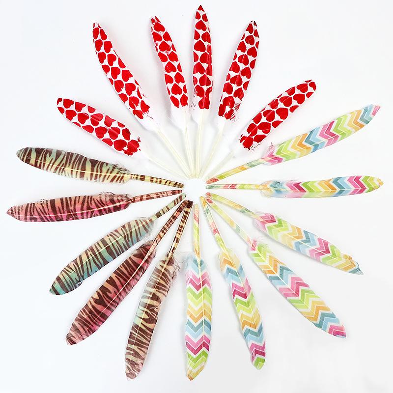 20Pcs Goose And Duck Feather Small Straight Knife 12Cm High Quality Color Diy Jewelry Material Accessories Real Hair