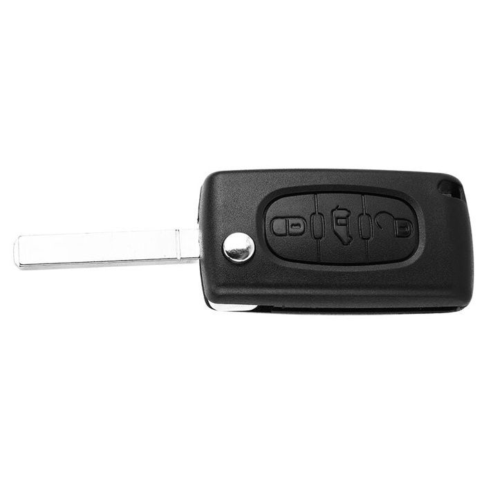 Coque de protection pour porte-clés à distance de voiture à 3 boutons pour Peugeot Citroen
