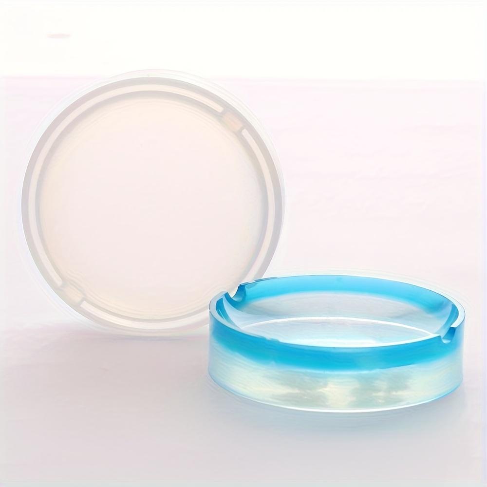 2PCS Resin Casting Mold Two Styles, Square Round Ashtray Silicone Mold, DIY Creative Handmade Crafts Suitable for Family Living Room Car Storage