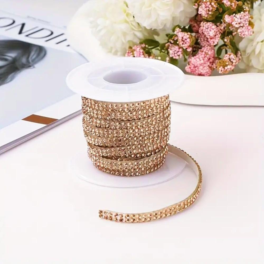 5M Self Adhesive Crystal Rhinestone Sticker 5mm Width Crystal Motif Self Adhesive Rhinestone Multicolour Adhesive Diamond