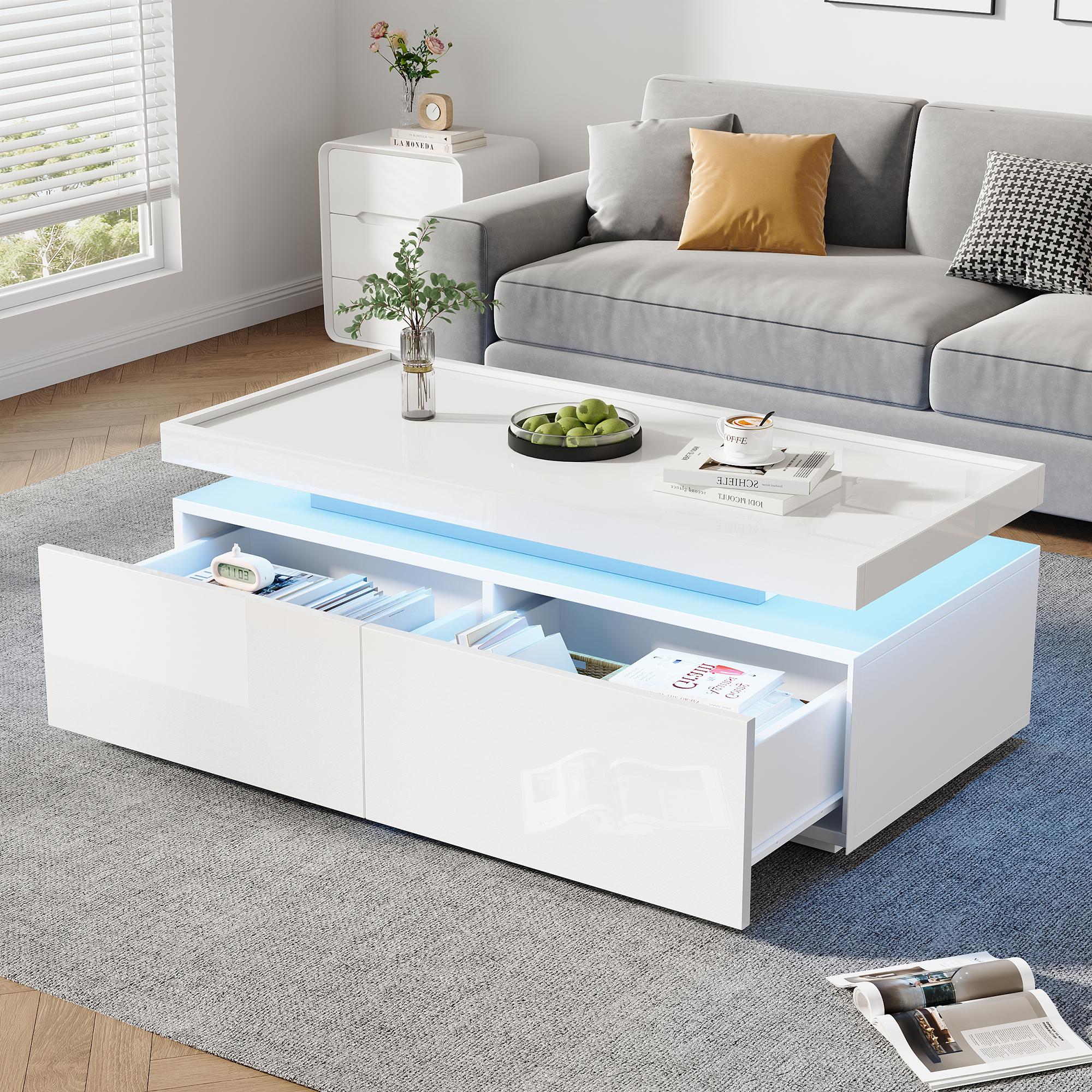 95*45*35cm Living Room Table with LED