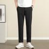 Spring and Summer Ice Silk Thin Straight Casual Pants Non-ironing and Anti-wrinkle Trousers Casual Small Pants Men's Slim Pants Men's Tide