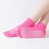 Rutschfeste, atmungsaktive Fünffingersocken für Yoga und Tanz mit geteilter Zehenpartie für Damen
