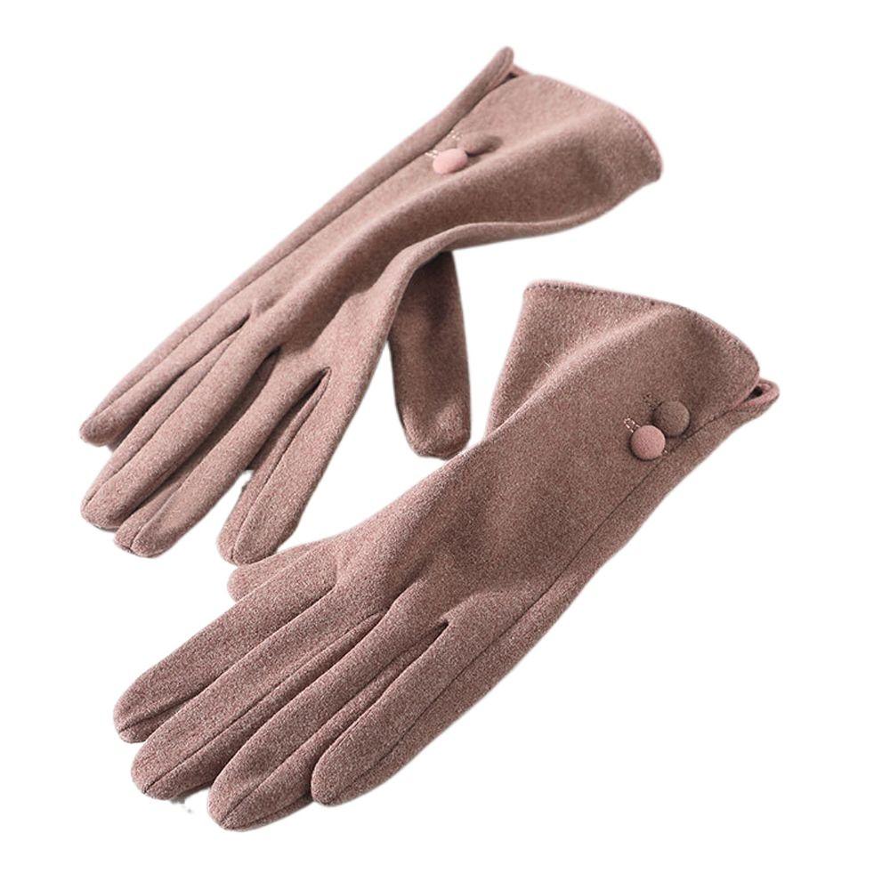 Windproof Keep Warm Velvet Outdoor Thick Mittens Full Finger Gloves Female Gloves