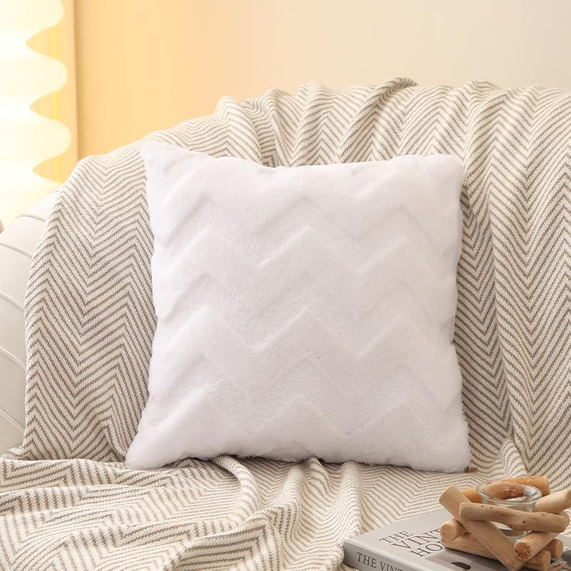 Plush Throw Pillow Covers For Sofa Square Cushion Cover Bed Living Room Plush Sleep Pillow Case Cotton Home Decor