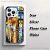 L-Leonid A-Afremov Oil Painting Phone Case iPhone 17,16,15,14,13,12,11,Pro,Max,Plus,Mini,XS,SE Anti Fall White Matte Hard Bumper