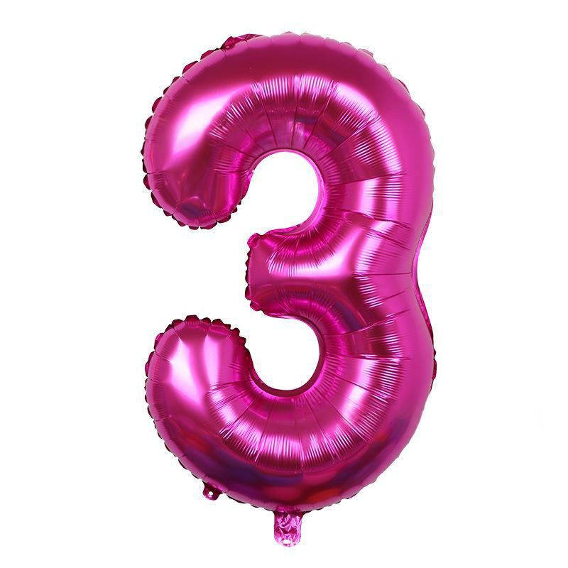 32 Inch Digital Aluminum Film Balloon, Medium Digital Gold Silver Red Black Gradual Change Color Birthday Decoration Wedding Party Balloon