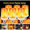 LED Flame Torch Lamp - Simulated Flame Effect for Bar, KTV, Christmas & Atmospheric Decor, with Black Background