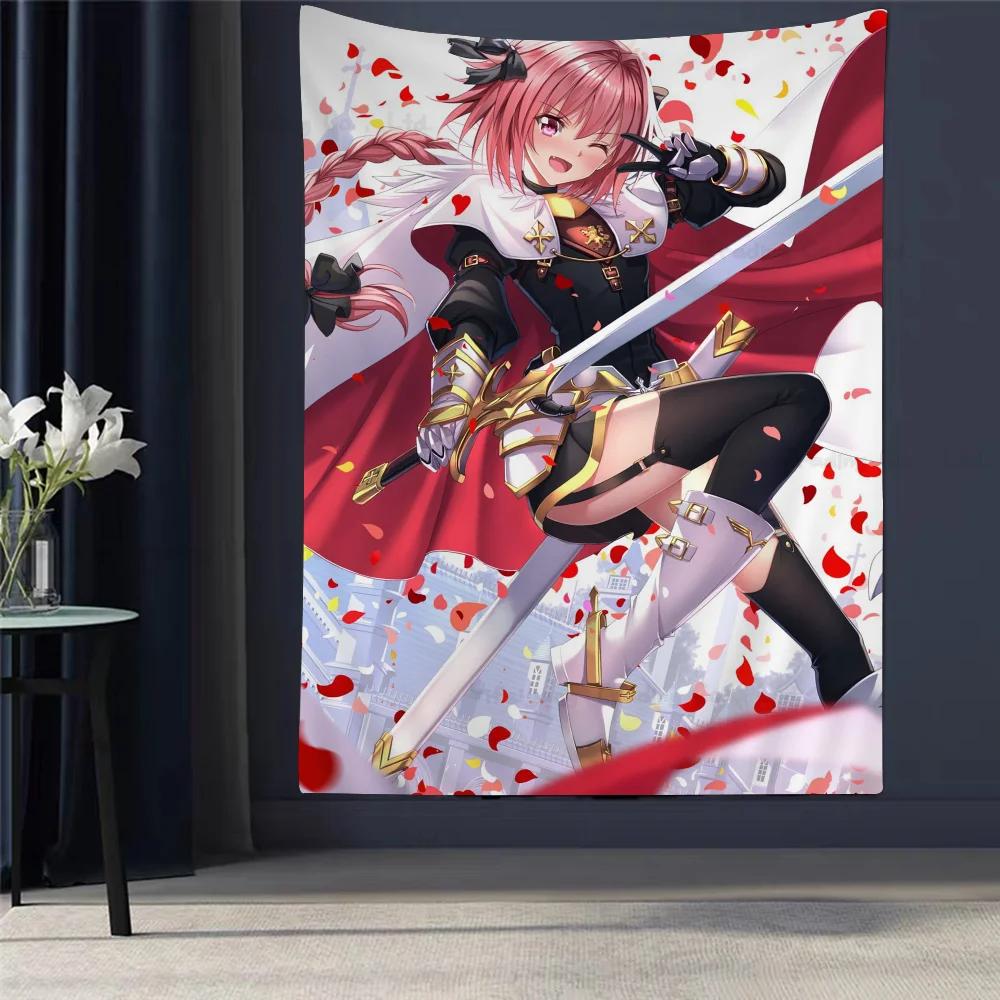 Fate Apocrypha Astolfo Anime Printed Large Wall Tapestry Wall Hanging Decoration Household Decor Blanket