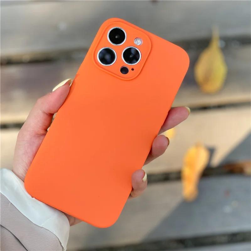 Neon Liquid Silicone Full Coverage Shockproof Customized Print Pure Color Mobile Phone Cases for 11-16 Pro Max
