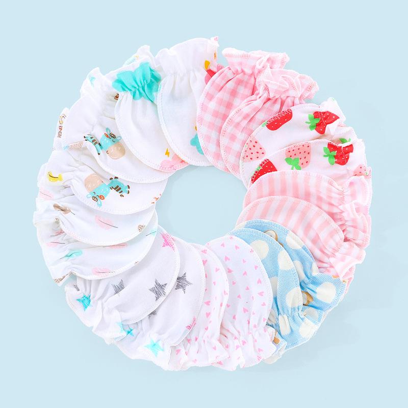 Newborn Pure Cotton Anti-Scratch Mittens for Baby - Spring & Autumn Use