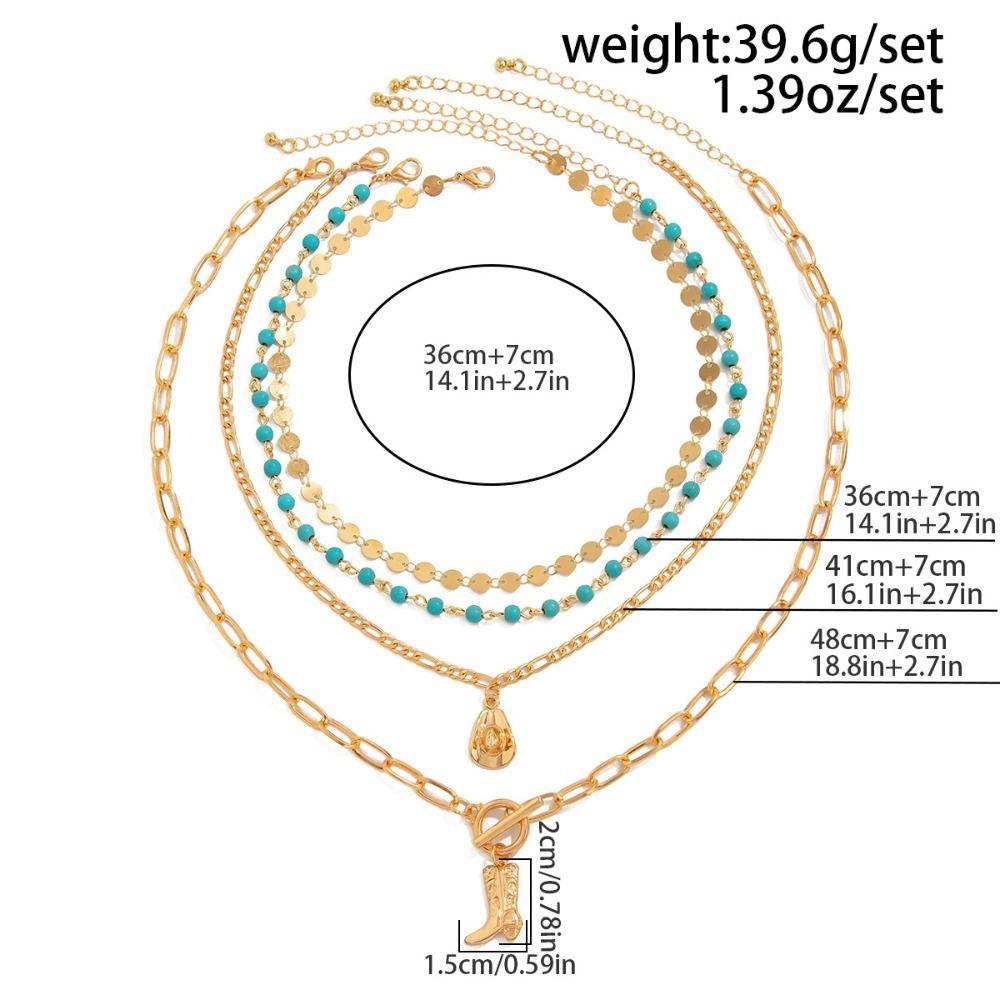 Ethnic Style Boho Necklace Necklace Set Multi-layer Necklace Personality Jewelry Set  Girls