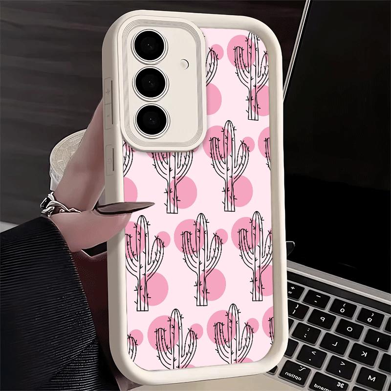 Phone Case for Samsung Galaxy A17 A16 A15 A14 A13 Cactus Pattern A56 A36 A26 A55 A35 A25 A54 A34 A24 A53 A33 A23 A07 A06