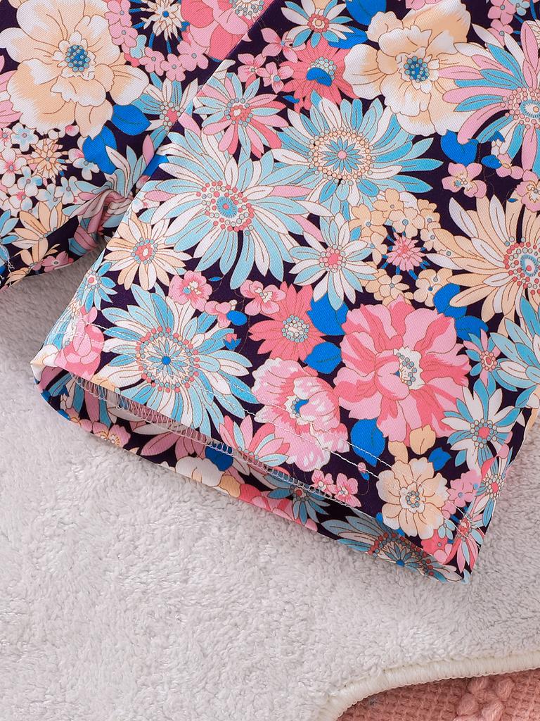 Girls Summer Casual Floral Sleeveless Two-Piece Set Cute Baby Girl Outfit Floral Print Comfortable Clothing for Little Girls