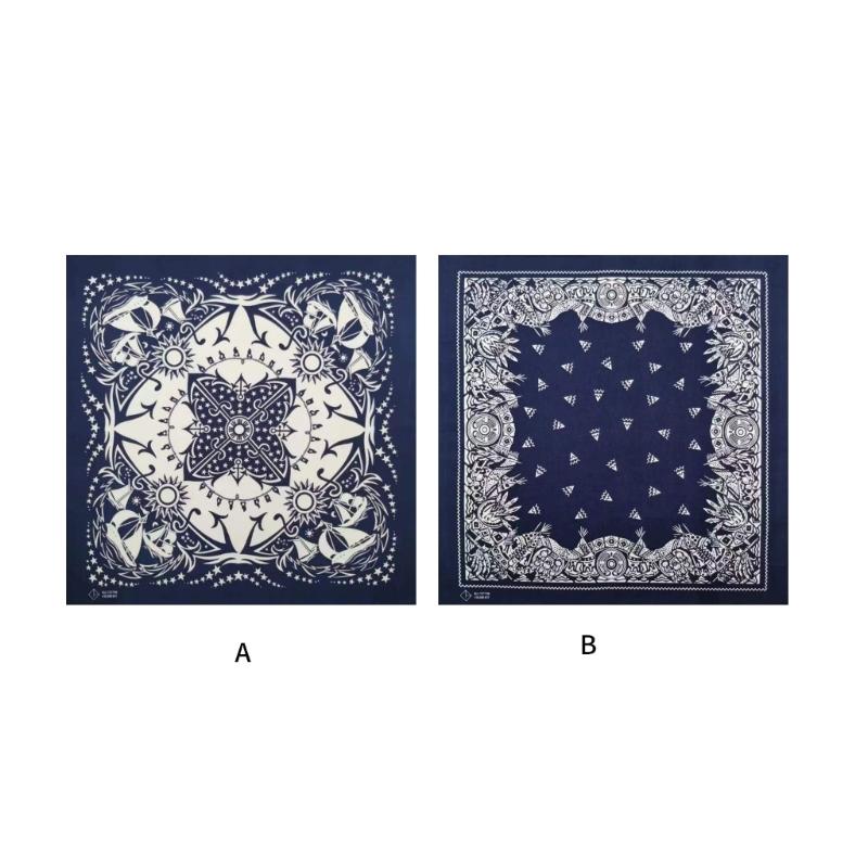 Hiphop Paisleys Bandanas Handkerchief Colourful Men Women Print Handkerchief for Head and Neck Wear