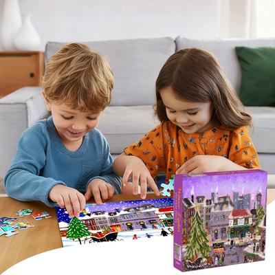 500 szt./zestaw Świąteczne puzzle Cztery pory roku Pejzaż miejski Puzzle ze zwierzętami Gra wyzwanie Puzzle edukacyjne Zabawka Impreza świąteczna Aktywność rodzinna Dekoracja