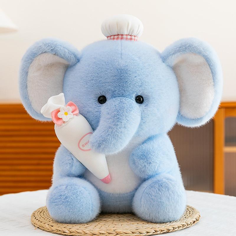 

Plush Pajamas Cream Diapers Design Elephant Toy For Kids With Pp Cotton Filling Perfect For Gift And Collection Elephant Cake,22cm