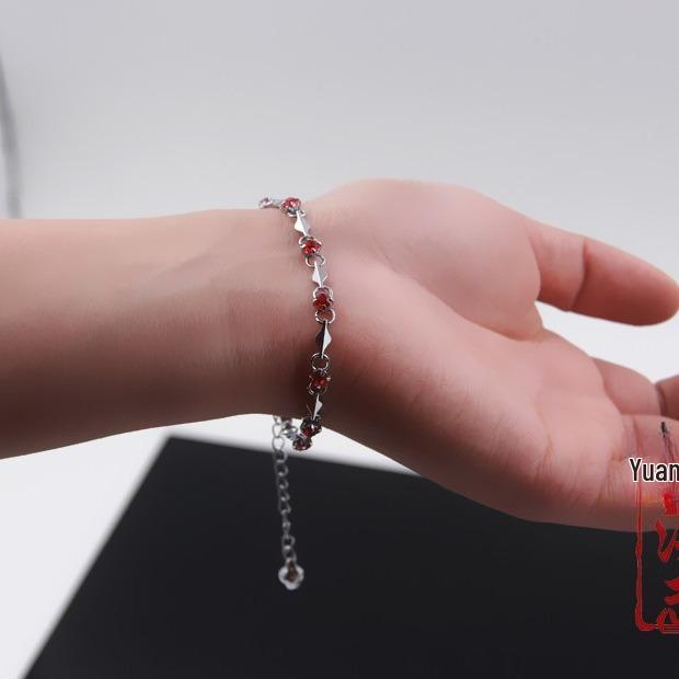 Adjustable Korean Diamond Alloy Silver Bracelet for Women - No Fading, Elegant Design